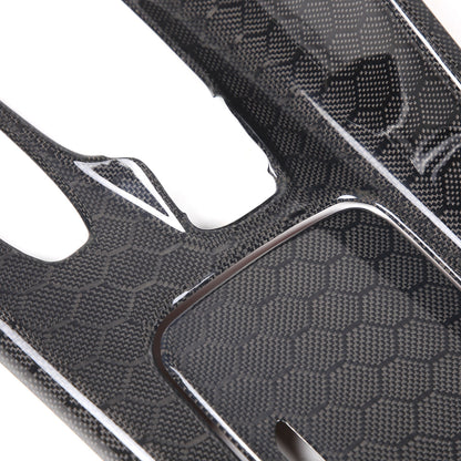 Real Honeycomb Carbon Fiber Center Console Gear Shift Panel Trim For C8 Corvette 14