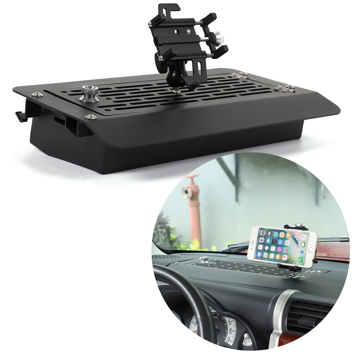Off-Road Phone Holder with Dashboard Password Box For Toyota FJ Cruiser 2007-21 13