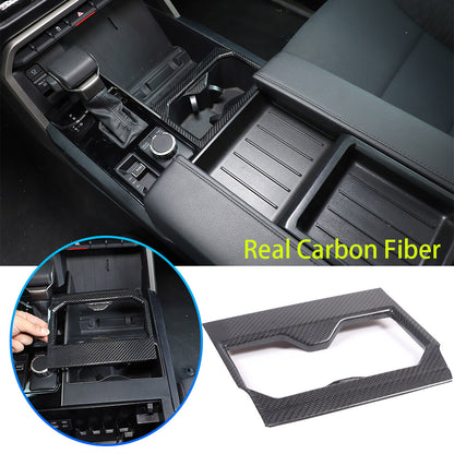 Real Carbon fiber Center Front Cup Holder Cover Trim Frame For Toyota Tundra 22+ 1