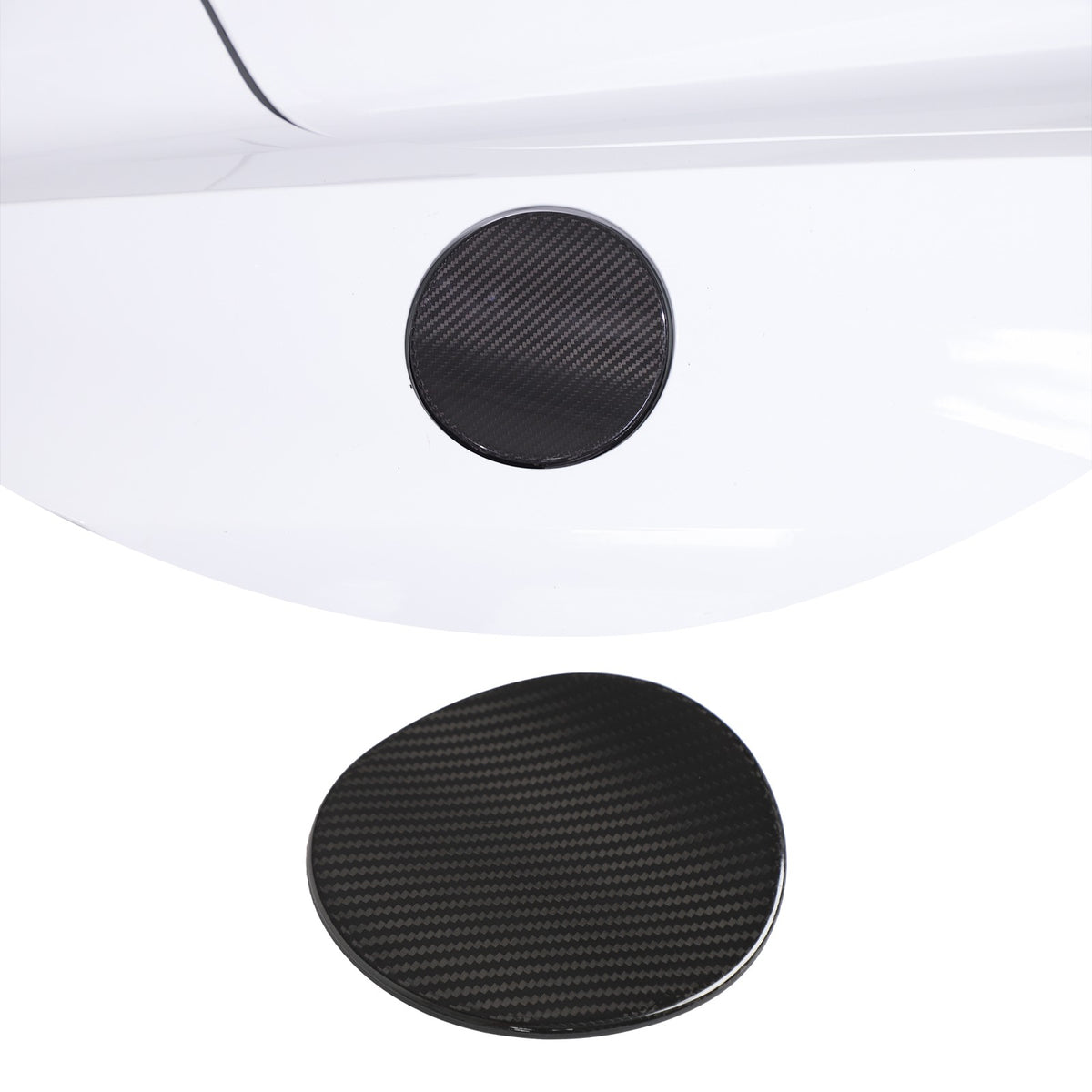 Replacement Real Carbon Fiber Fuel Tank Cap Cover For Corvette C8 2020+ 2