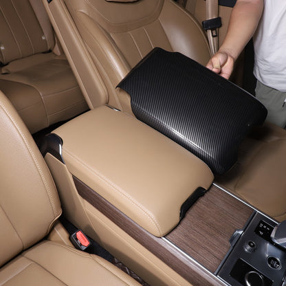 ABS Carbon Center Console Armrest Box Cover For Range Rover Sport/Vogue 23-24 3