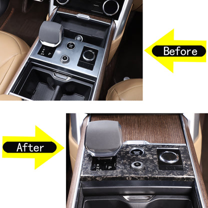 Forged Real Carbon Fiber Center Gear Shift Panel Trim For Range Rover Vogue 23+ 10