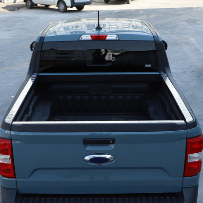 Silver Alloy Tailgate Top Protector Spoiler Cap Cover For Ford Maverick 2022+ 3