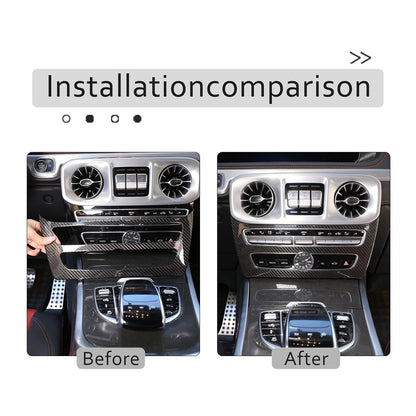 Carbon Fiber Center Console Mode Frame Trim Cover For Benz G Class W463 2019-20 7