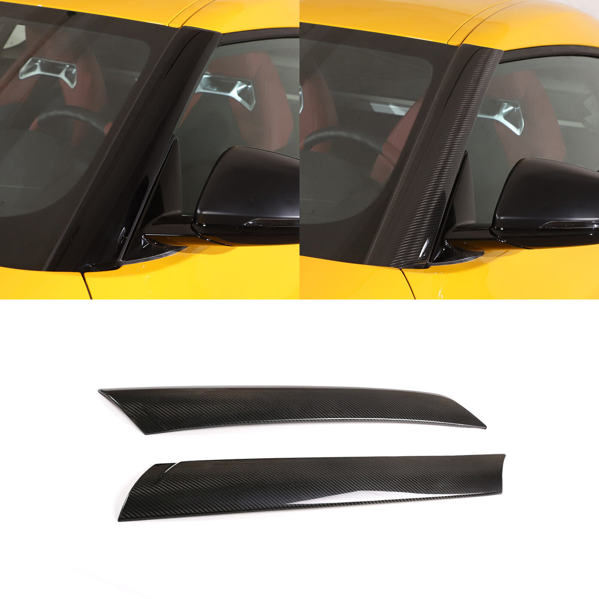 Car Exterior A-Pillar Trim Door Cover Window Post for Toyota Supra A90 2019-24 3