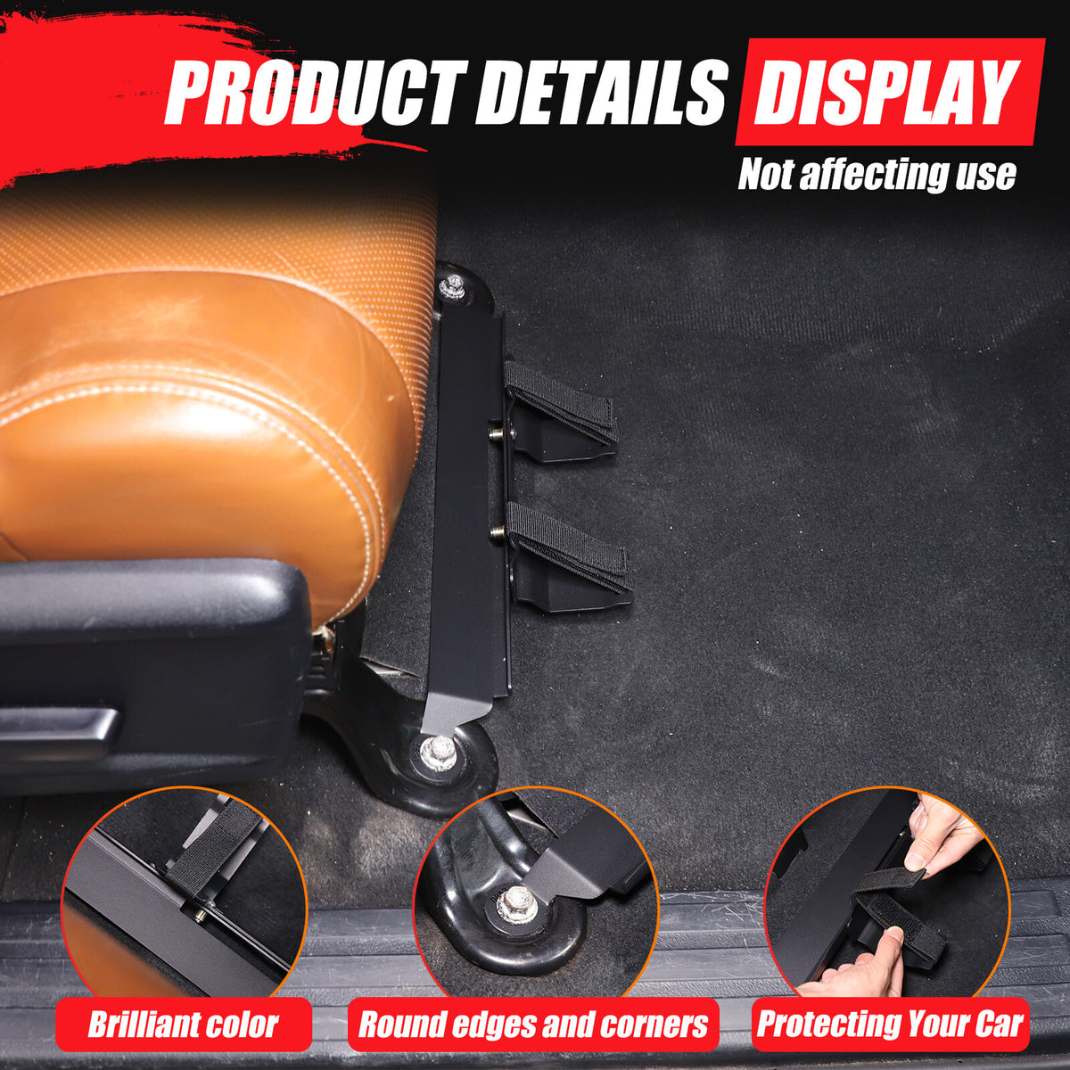 Black Aluminum Passenger Seat Fire Extinguisher Bracket For Toyota Tundra 07-21 16