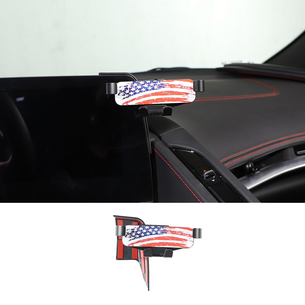 Center Console Interior Dashboard Phone Holder Mount Bracket For Corvette C8 20+ 52