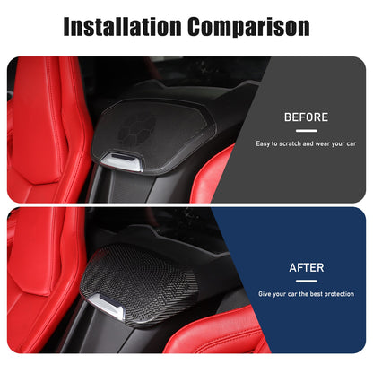 Real Carbon Fiber Rear Seat Single Speaker Grill Trim For Corvette C8 1LT 2020+ 22