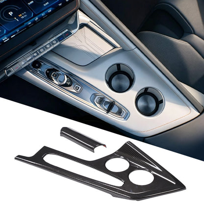 Carbon Fiber ABS Center Console Gear Shift Panel Trim For Corvette C8 2026+ 14