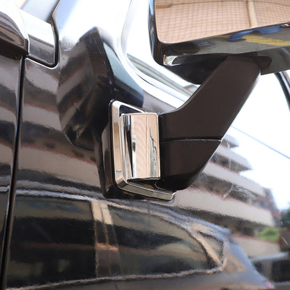 Silver rearview mirror base cover trim decorFor Hummer H3 2005-2009 5
