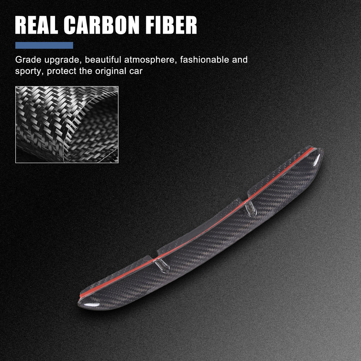 Real Carbon Fiber Front Engine Hood Bonnet AirVent Trim For Corvette C6 05-13 US 13
