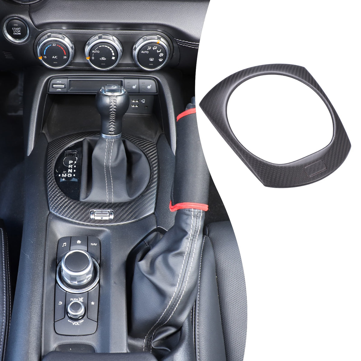 Matte Real Dry Carbon Fiber Interior Full Trim For Mazda MX-5 Miata 2016-2026 37