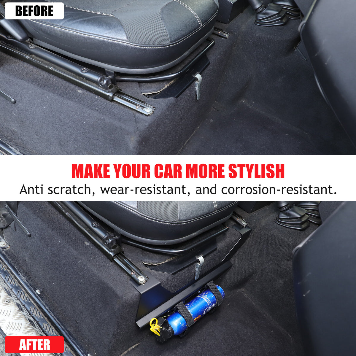 Car Seat Fire Extinguisher Holder Mount Bracket For LR Defender L316 2004-2018 4