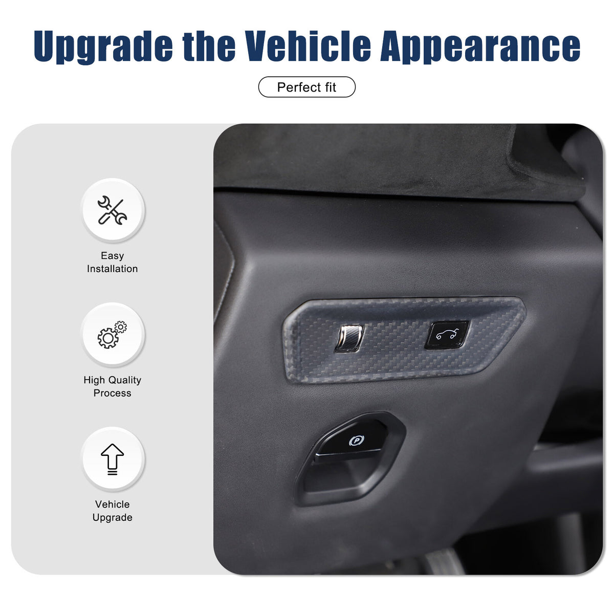 Matte Real Carbon Rear Door Tailgate Switch Cover Trim For Lotus EMIRA 2021-2025 20