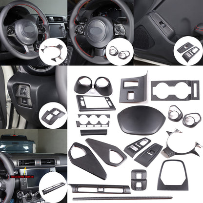 Matte Real Carbon Fiber Center Console Cover trim For Toyota 86/Subaru BRZ 2022 3