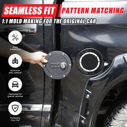 Fuel Cap Anti-Theft Lock Cover with Combination Lock For Toyota Tundra 2007-2021 24