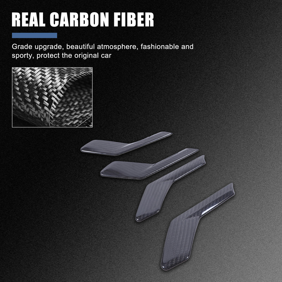Real Carbon Fiber Interior Door Handle Cover Trim for BMW 5 Series G60 2024+ 6