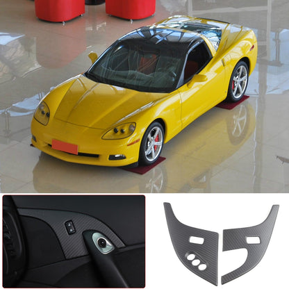 Matte Dry Real Carbon Fiber Center Console Trim Cover For Corvette C6 2005-13 95