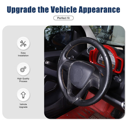 Real Carbon Fiber Interior Steering Wheel Cover Trim For Benz Smart Fortwo 09-15 15