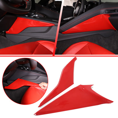 Red ABS Center Console Side Panel Trim Cover Fits For 2020-2025 Corvette C8 2