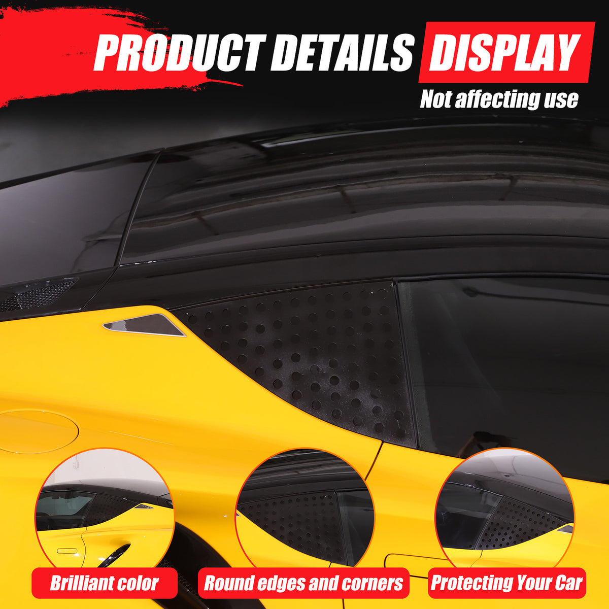 Alloy Exterior Rear Quarter Window Pillar Cover Trim For Lotus EMIRA 2021-2025 7