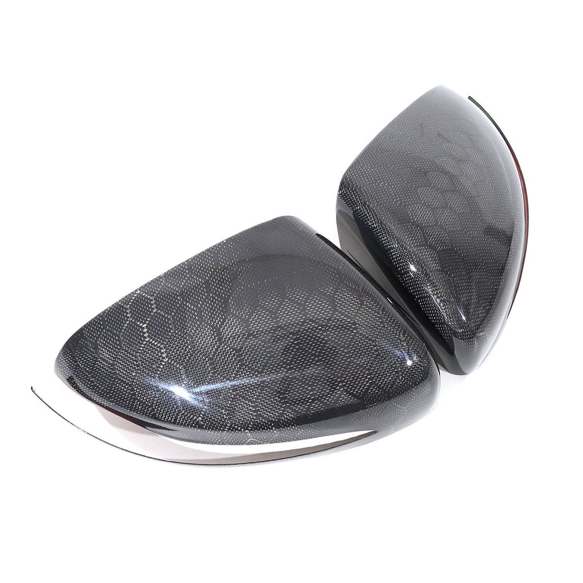 Honeycomb Real Carbon Fiber Rear View Mirror Cover Trim For Benz G500 G63 19-23 1