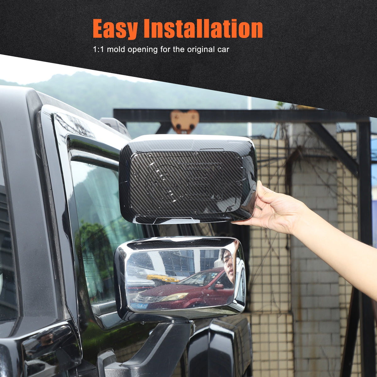 Mech ABS Carbon Fiber Outer Rearview Mirror Cover Trim For Hummer H3 2005-09 US 7