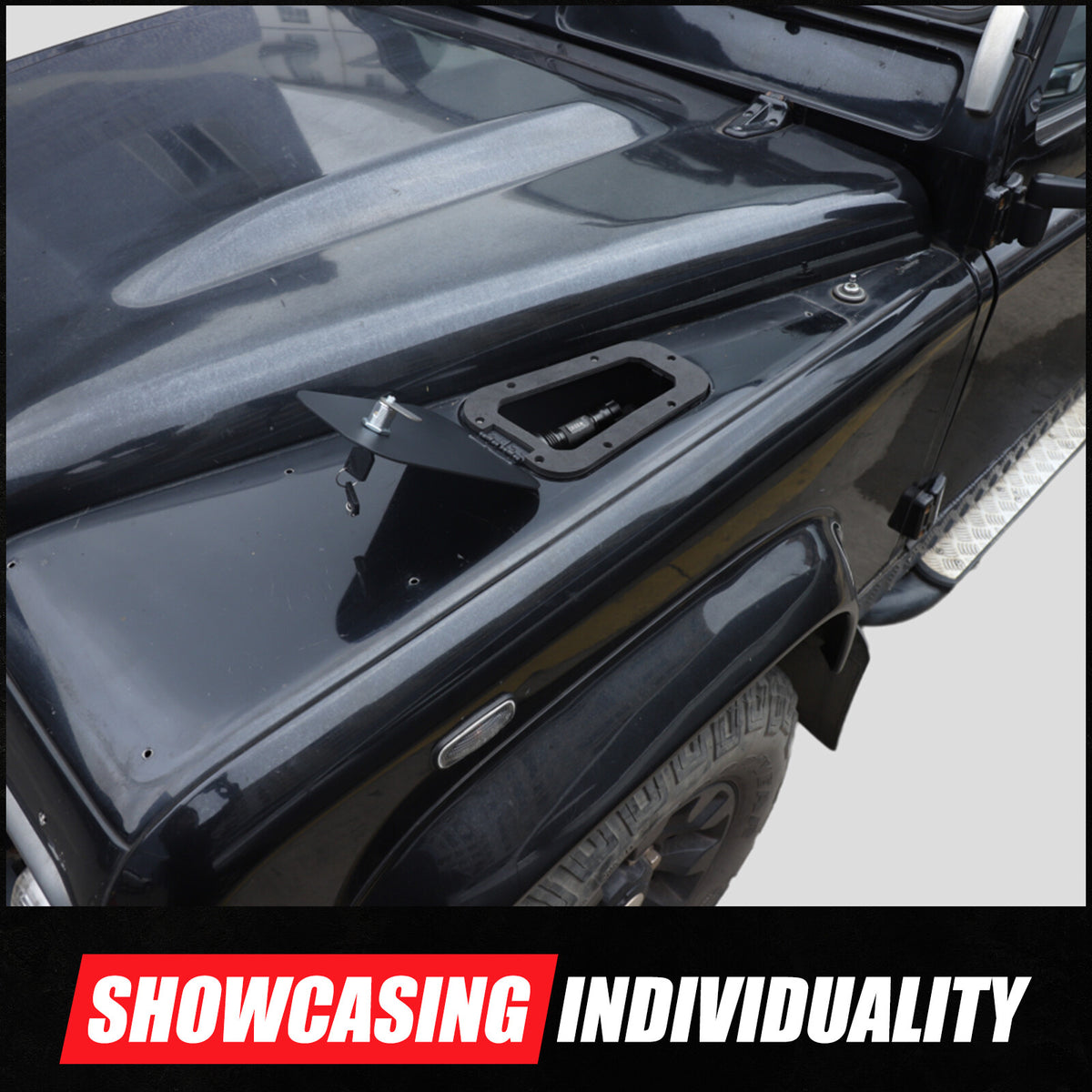 Steel Alloy Hood Air Vent Outlet Storage Box Tray For LR Defender L316 2004-2018 7