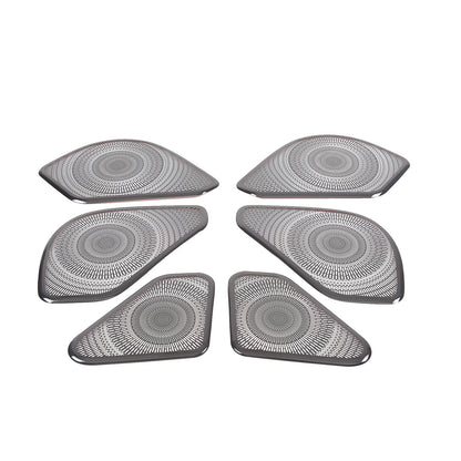 6PCS Black Stainless Door Speaker Trim Cover For LR Range Rover Vogue 2023 17