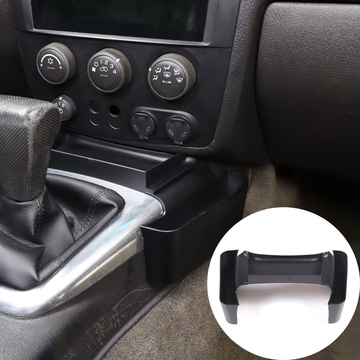 ABS Gear Shift Side Storage Box Organizer tray For Hummer H3 2005-09 US 2