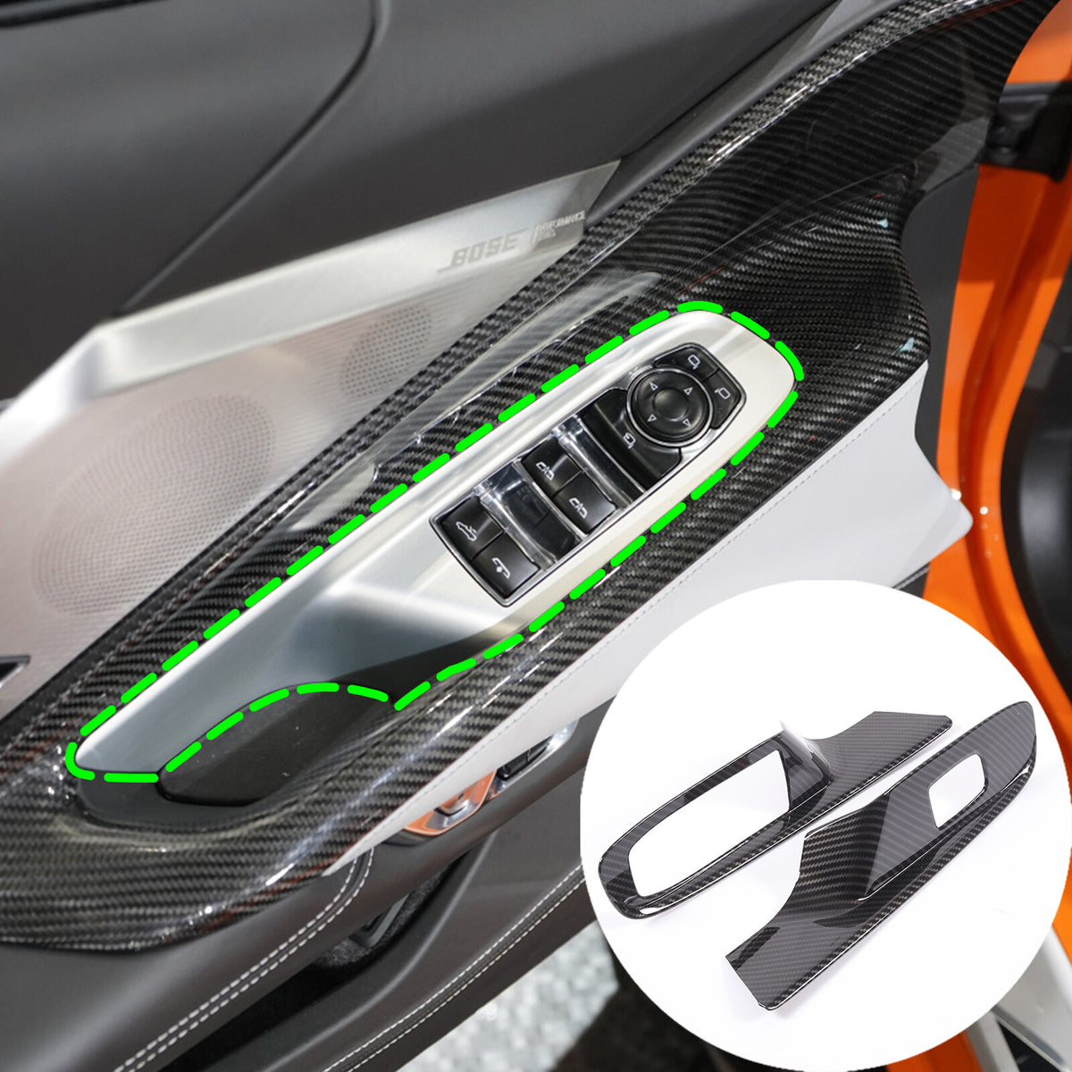 Carbon Fiber ABS Interior Full Decor Cover Trim Kit For Corvette C8 2020-2025 - Styles 1-5 20