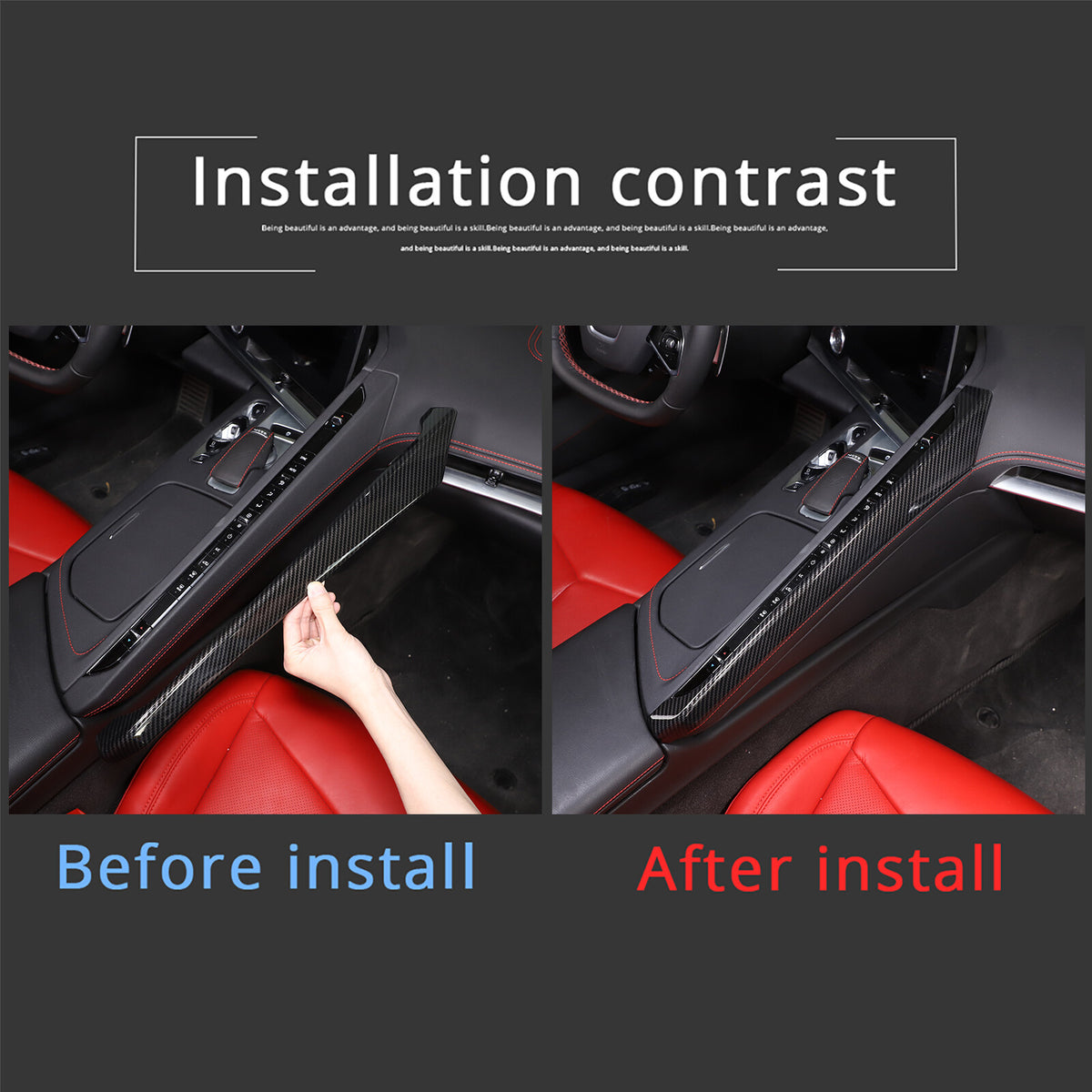 Carbon Fiber ABS Interior Full Decor Cover Trim Kit For Corvette C8 2020-2025 - Styles 21-25 20