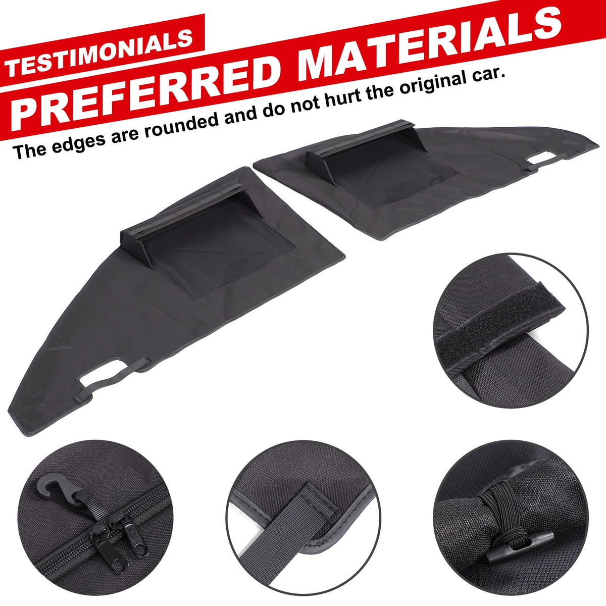 Black Front Window Visor Deflector Sun Shade For Toyota RAV4 2026+ 3