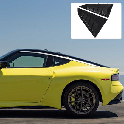 Piano Black Rear Window Triangle Louver Shutter Trim For Nissan 400Z Z34 21+ 11