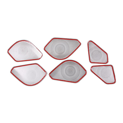 6PCS Silver Steel Inner Door Speaker Cover For Land Rover Range Rover 2023+ 4