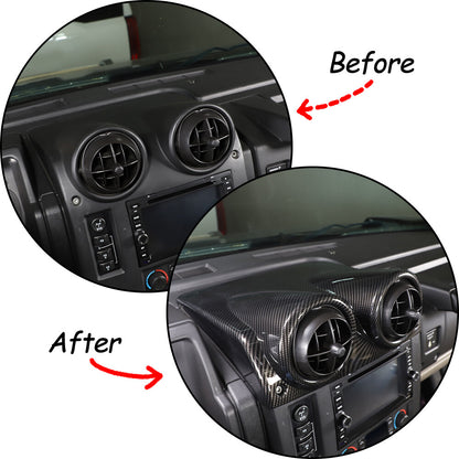 Carbon Fiber Style Central Control Airvent Trim For Hummer H2 SUV 2003-07 US 2