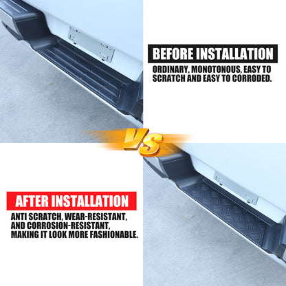 Black Alloy Rear Bumper Footrest Guard Plate For Mitsubishi L200 Triton 2019+ 20
