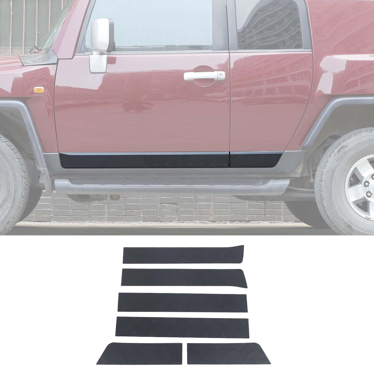 Black Alloy Car Body Door Side Molding Trim For Toyota FJ Cruiser 2007-21 1