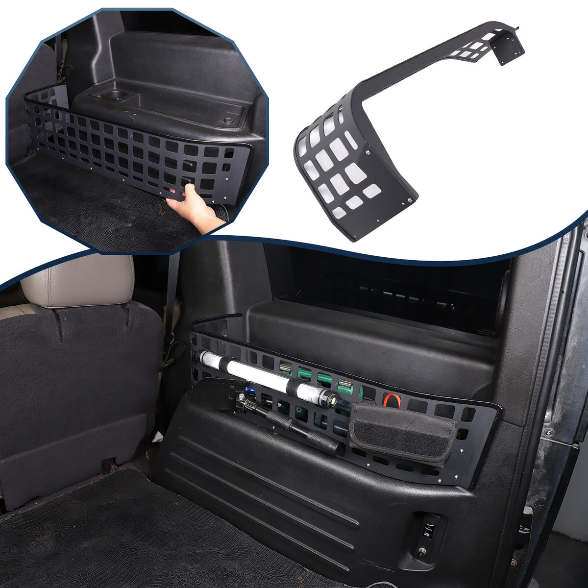 Trunk Rear Right Side Cargo Rack Shelf Storage Box For Hummer H2 2003-2007 1