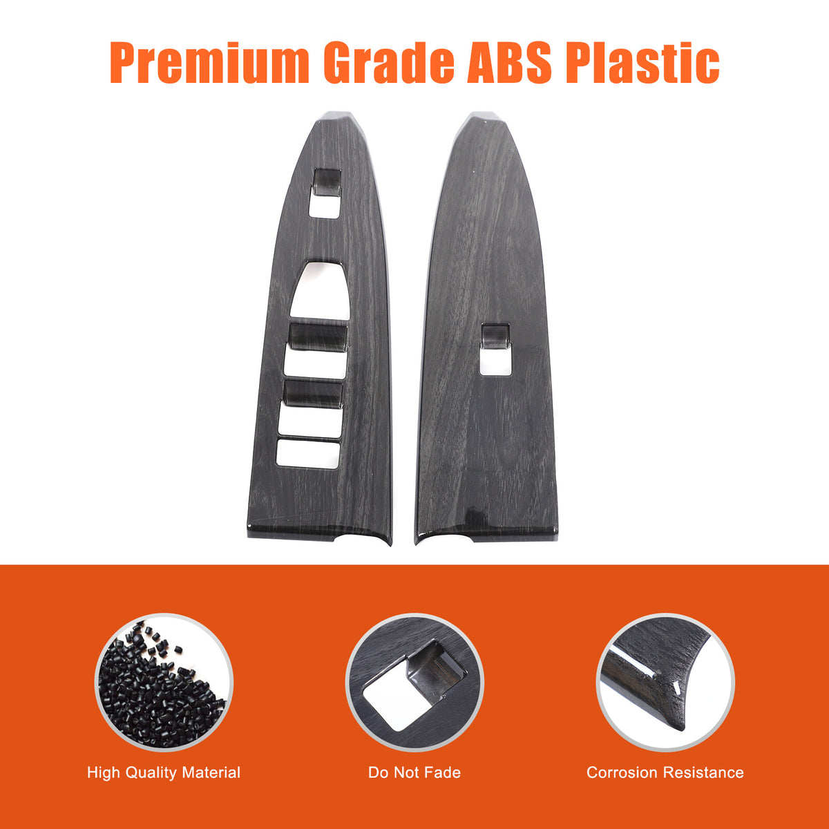 Black Grain Window Lift Switch Button Trim Frame For BMW 7 Series G70 2023-2025 6