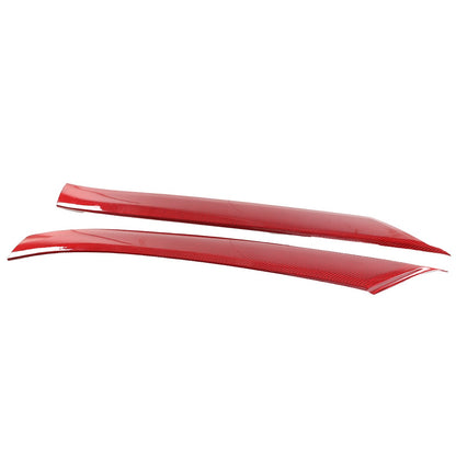 Red Carbon Fiber Exterior A-pillar Trim Cover Fits For Corvette C8 2020-2026 US 16