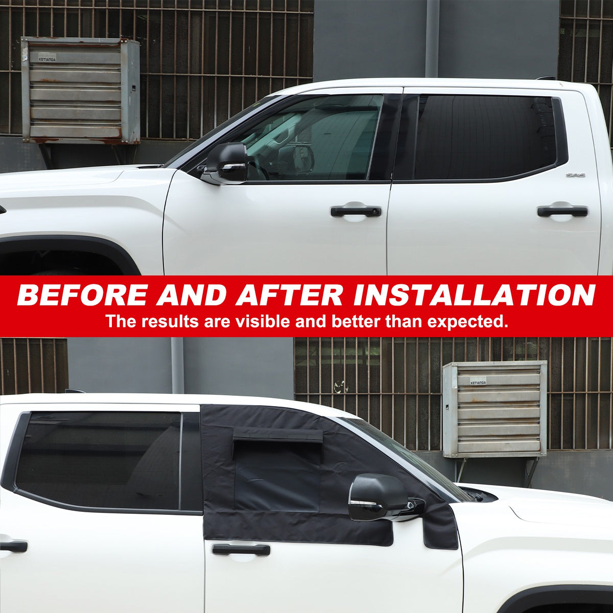 Front Window Sun Shade Sun Visor Protector Sunshade For Toyota Tundra 2022+ 4