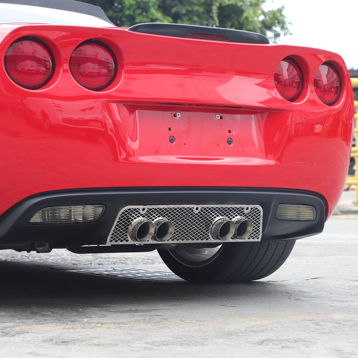 Honeycomb Stainless Steel Exhaust Heat Shield Guard Trim For Corvette C6 2005-13 19
