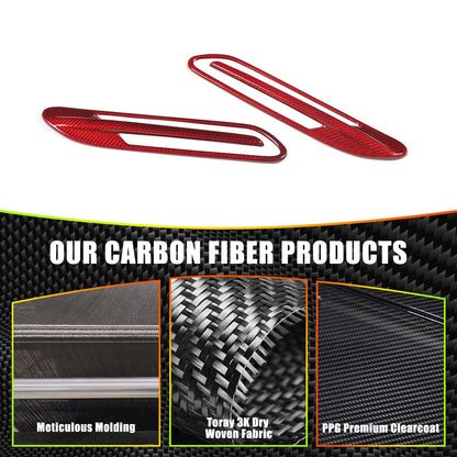 Red Real Carbon Fiber Side Fender Air Vent Trim For Benz AMG GT50/GT63 2019+ 4