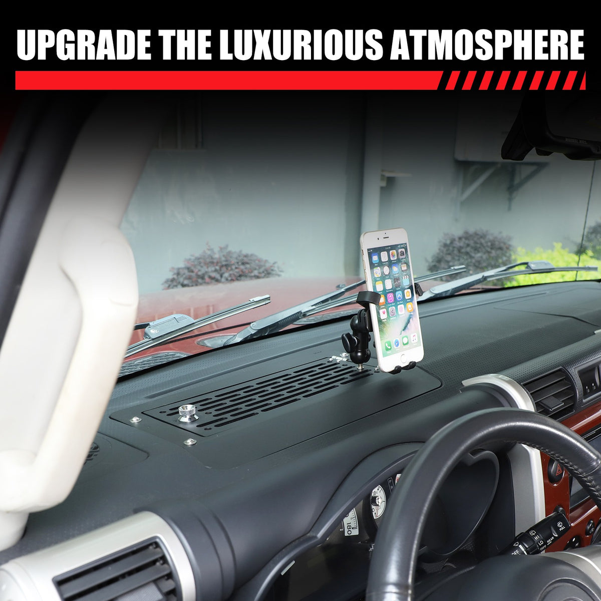 Phone Holder with Dashboard Password Box For Toyota FJ Cruiser 2007-21 2