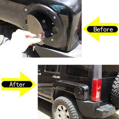 Alloy Locking Fuel Door Gas Tank Cap Cover Lock Key For Hummer H3 2006-2010 6
