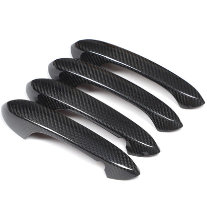 Real Carbon Fiber Outer Door Handle Protector Cover For BMW 5 Series 2022 10