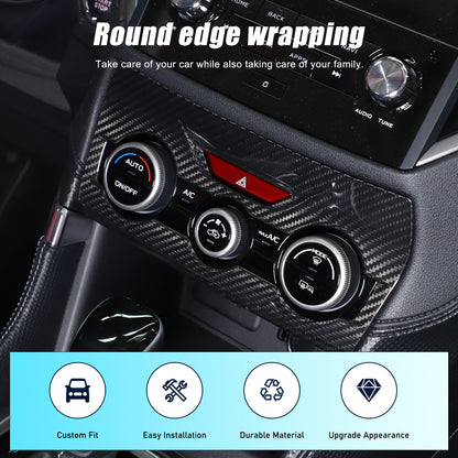 Real Carbon Fiber Air Condition Panel Trim Cover for Subaru Forester 19-24 9