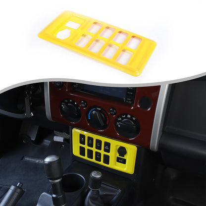 Yellow ABS Interior Center Console Trim Cover for Toyota FJ Cruiser 2007-2021 15
