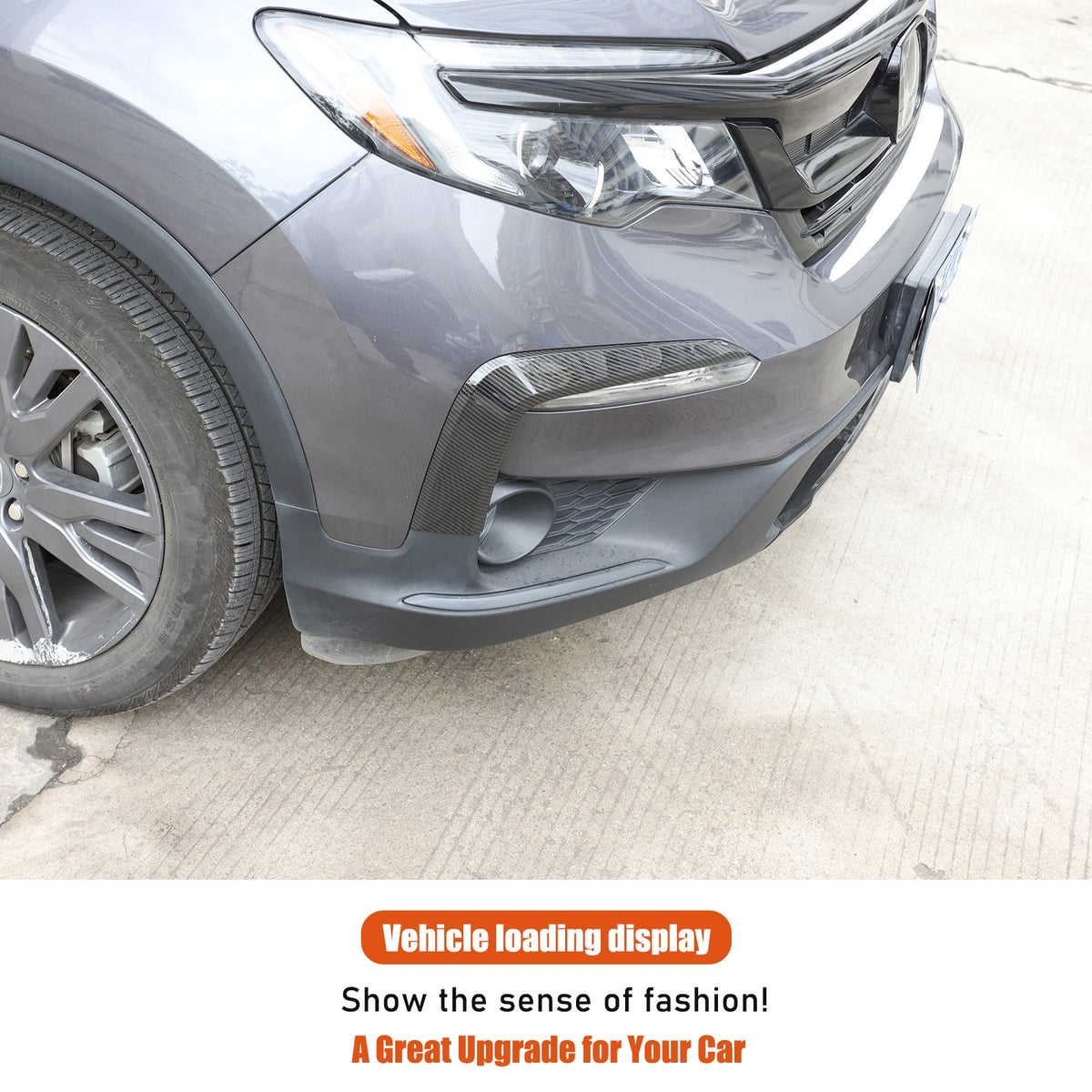 Carbon Fiber ABS Front Bumper Side Air Intake Trim For Honda Pilot 2015-2022 13